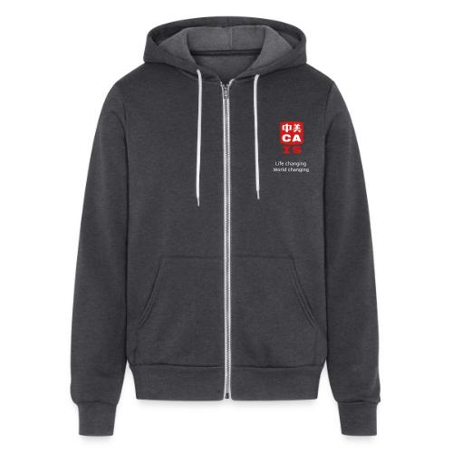 CAIS Logo (Life Changing World Changing) on Black - Unisex Full Zip Hoodie