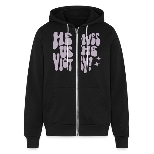 He Gives Us The Victory - Bella + Canvas Unisex Full Zip Hoodie