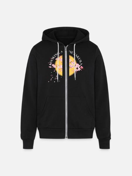 Looking at the SAKURA - Unisex Full Zip Hoodie - black