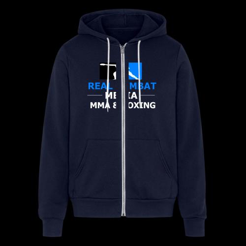 RCM MMA & BOXING Light Blue White Text - Unisex Full Zip Hoodie