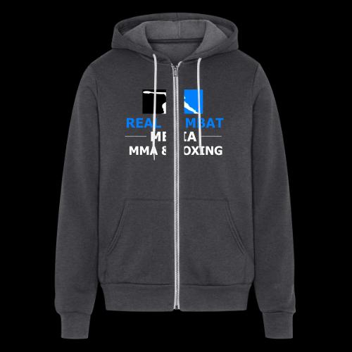 RCM MMA & BOXING Light Blue White Text - Unisex Full Zip Hoodie