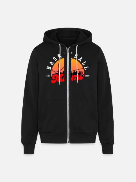 Miami Basketball - Unisex Full Zip Hoodie - black