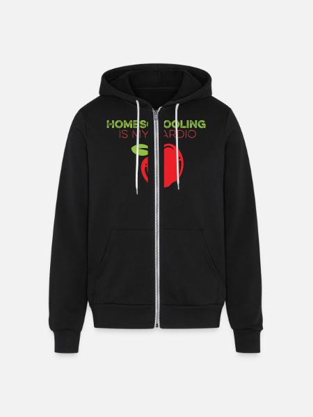 Homeschooling Is My Cardio - Unisex Full Zip Hoodie - black