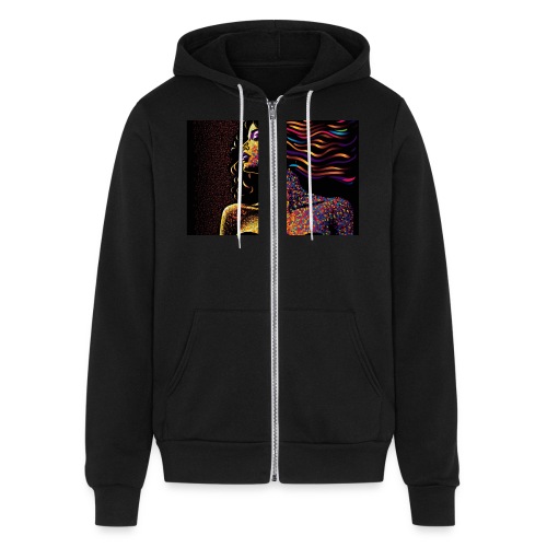 Dazzling Night - Colorful Abstract Portrait - Bella + Canvas Unisex Full Zip Hoodie