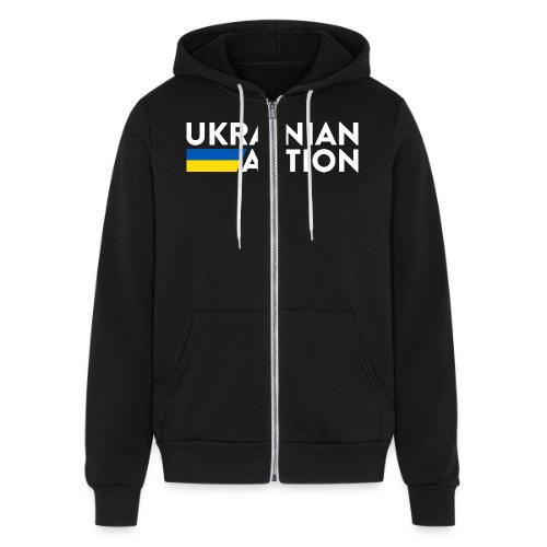 UA logo white - Unisex Full Zip Hoodie
