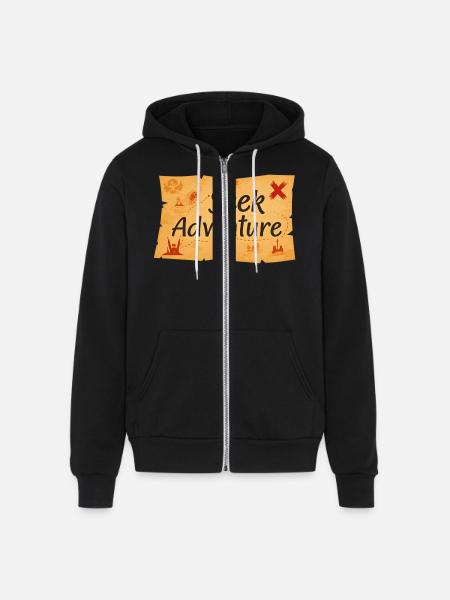 Seek adventure - Unisex Full Zip Hoodie - black