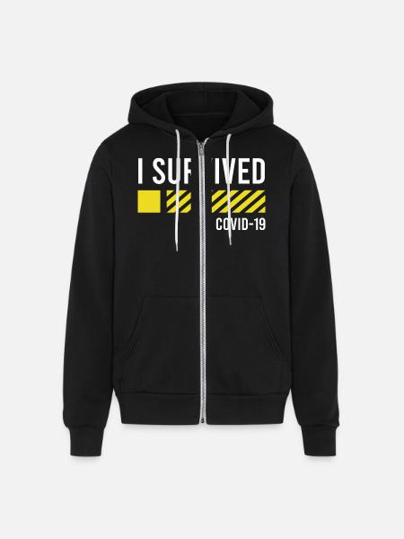 I Survived - Unisex Full Zip Hoodie - black