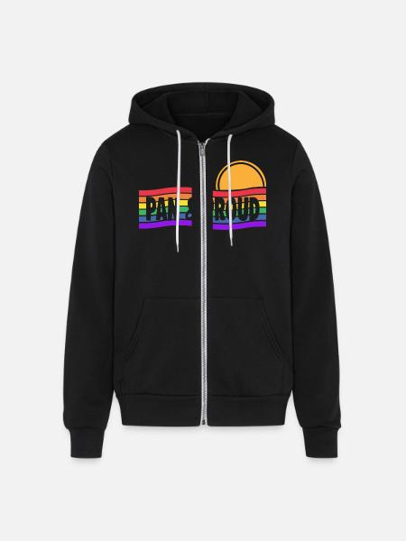 Pan Proud - Unisex Full Zip Hoodie - black