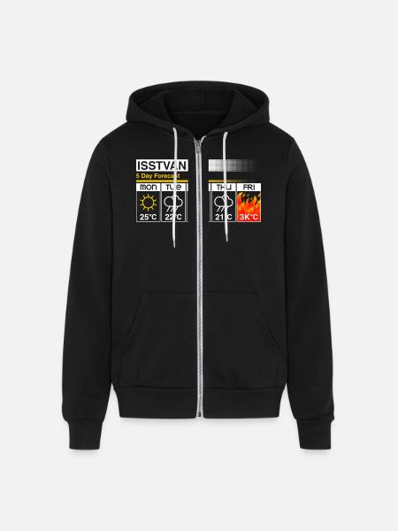 Grim Forecast - Unisex Full Zip Hoodie - black