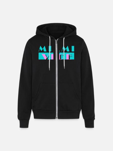 Miami Vice - Unisex Full Zip Hoodie - black