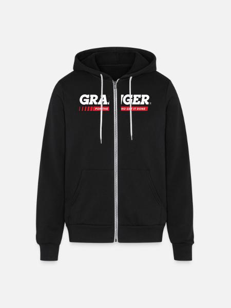 Grainger Logo - Unisex Full Zip Hoodie - black