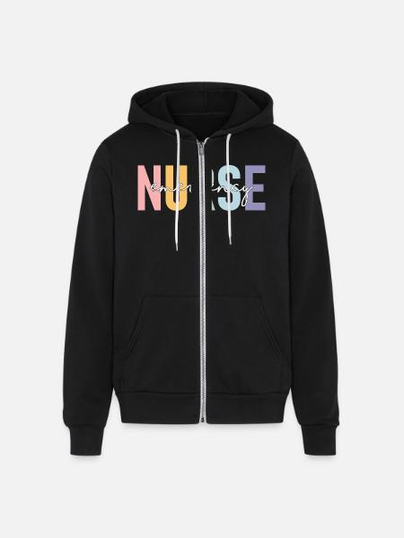 Nurse Emergency - Unisex Full Zip Hoodie - black