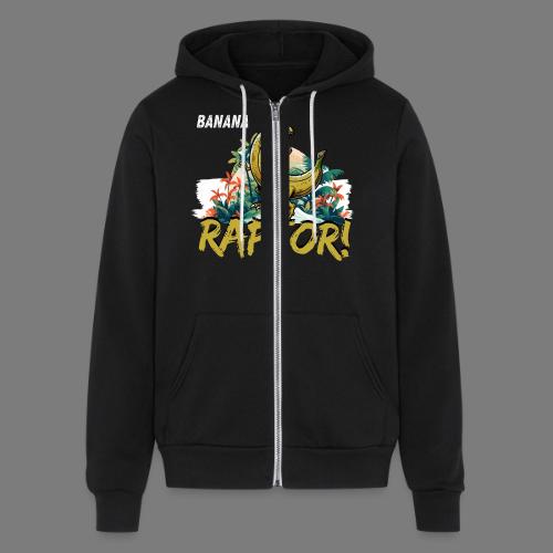 Funny Banana Raptor T-Rex Design - Unisex Full Zip Hoodie