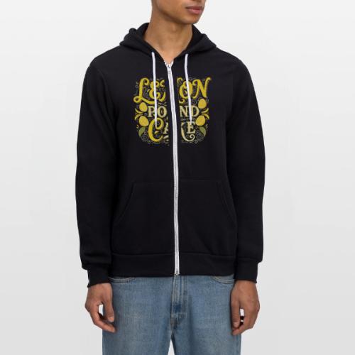 Lemon Pound Cake Vintage Flourish - Unisex Full Zip Hoodie