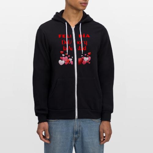 Design Happy Day of Love and Friendship, February. - Unisex Full Zip Hoodie