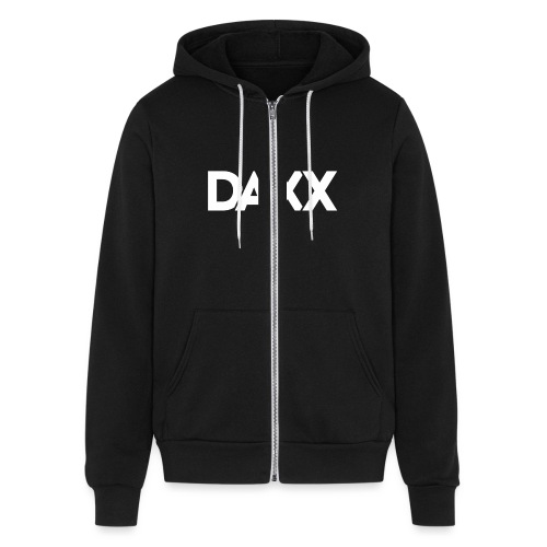 2018 Daxx Logo White Text HOODIE - Bella + Canvas Unisex Full Zip Hoodie