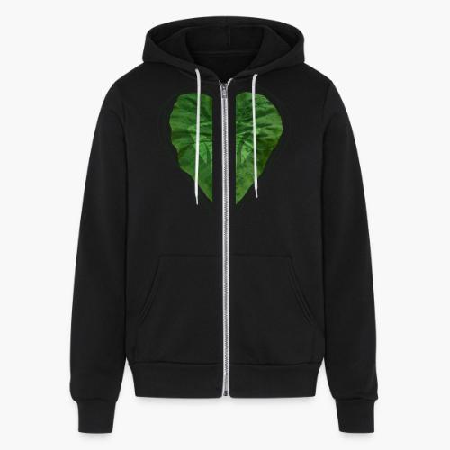 Taro Heart Leaf - Unisex Full Zip Hoodie