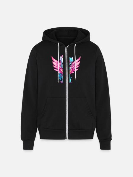 Pegasus - Unisex Full Zip Hoodie - black