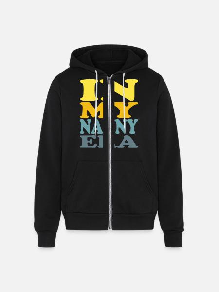 IN MY NANNY ERA. - Unisex Full Zip Hoodie - black