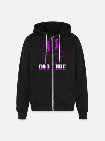 Go Figure Skating Figure Skater - Unisex Full Zip Hoodie - black