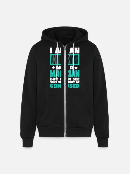 Administrator - Unisex Full Zip Hoodie - black