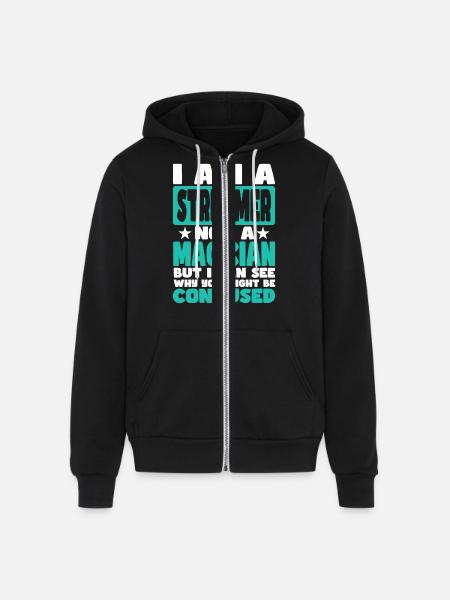 Streamer - Unisex Full Zip Hoodie - black
