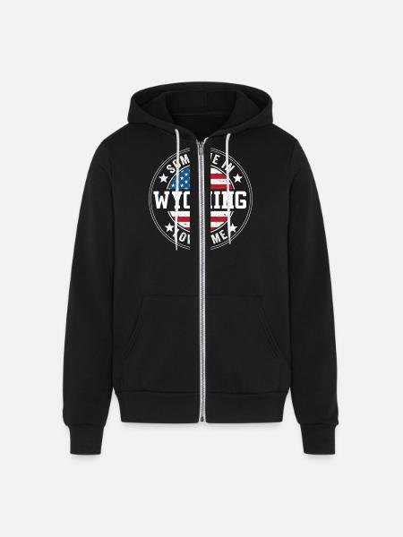 Someone In Wyoming Loves Me - Unisex Full Zip Hoodie - black