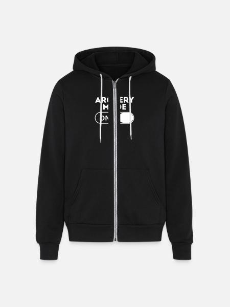 Archery Mode On - Unisex Full Zip Hoodie - black
