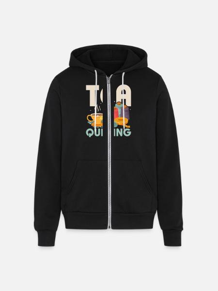 Tea & Quilting Sewing Quilter - Unisex Full Zip Hoodie - black