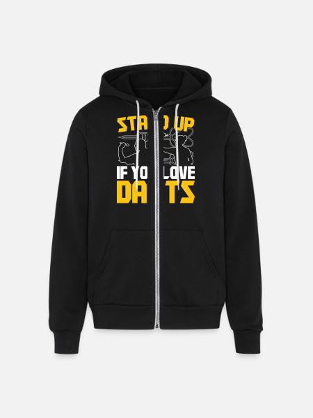 Darts Dart Player - Unisex Full Zip Hoodie - black