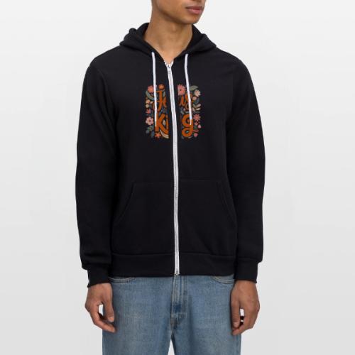Jesus Is King – Floral Christian Typography Design - Unisex Full Zip Hoodie