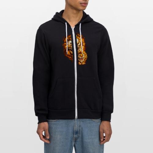 Crazy Double Lion Streetwear - Unisex Full Zip Hoodie