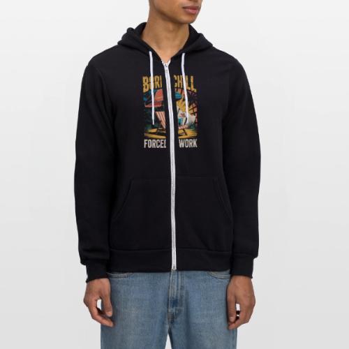 Born To Chill Forced To Work Funny Beach - Unisex Full Zip Hoodie