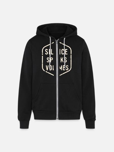 Silence Speaks Volumes - Unisex Full Zip Hoodie - black