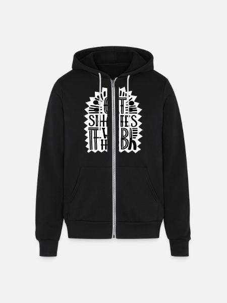 Shapes That Speak Funny - Unisex Full Zip Hoodie - black