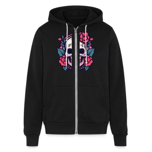 Rose Skull Tattoo - Unisex Full Zip Hoodie