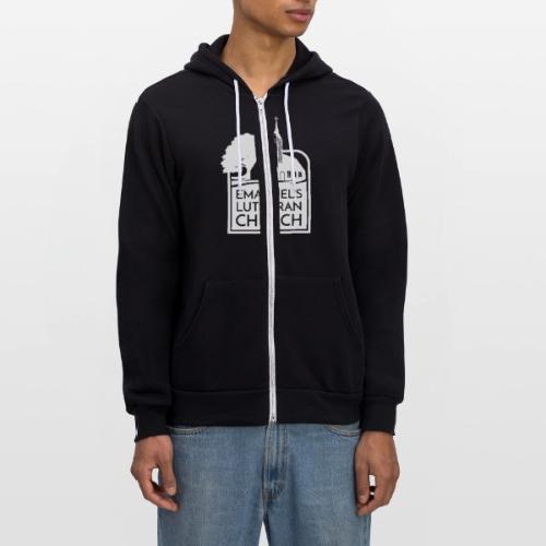 Single Vertical white2 - Unisex Full Zip Hoodie