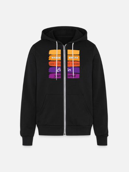 NORMAL - Unisex Full Zip Hoodie - black