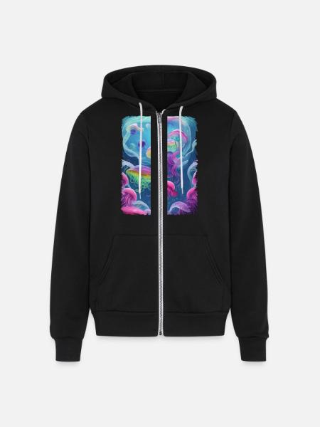fantastical dream - Unisex Full Zip Hoodie - black