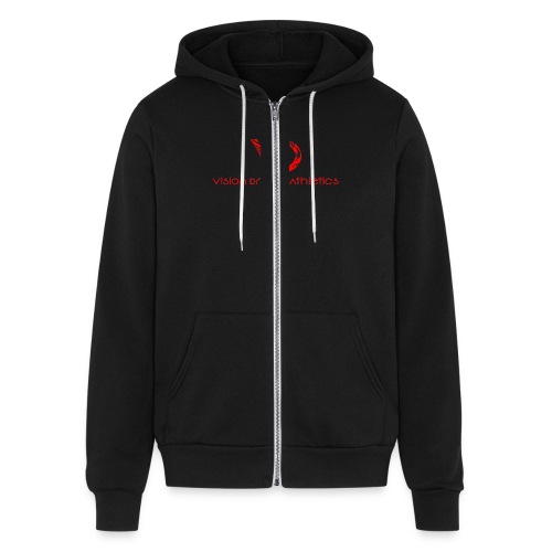 RED VD logo with eagle inside - Bella + Canvas Unisex Full Zip Hoodie