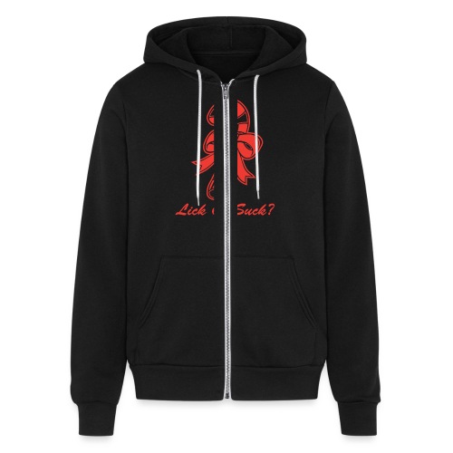 Lick Or Suck Candy Cane - Bella + Canvas Unisex Full Zip Hoodie