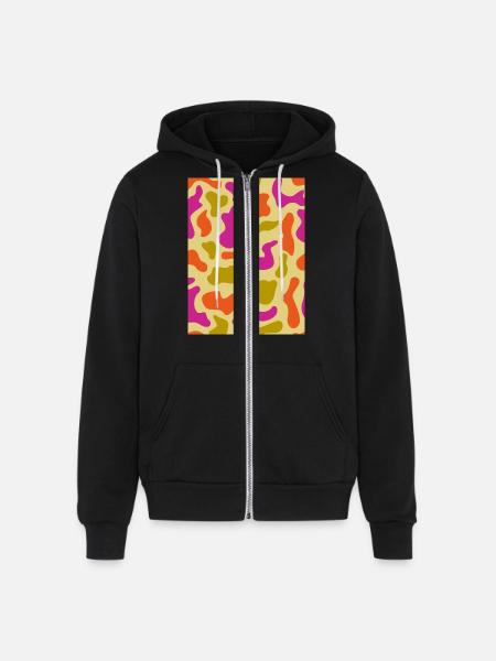 Camo - Unisex Full Zip Hoodie - black