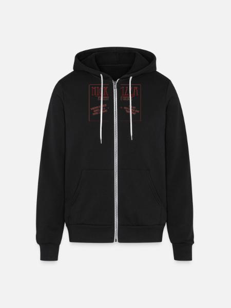 Nick's Pizza - Unisex Full Zip Hoodie - black