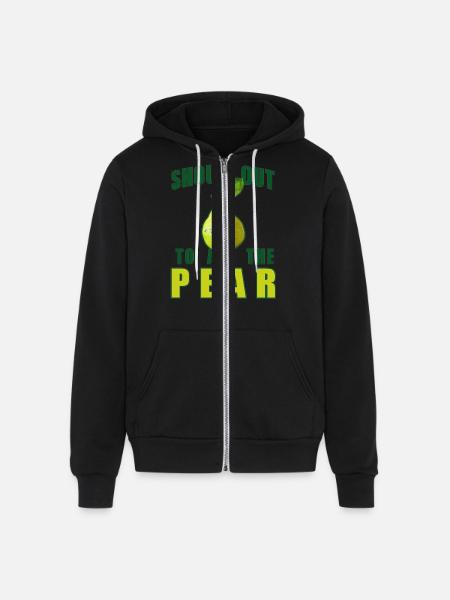 Shout Out To All The Pear - Unisex Full Zip Hoodie - black