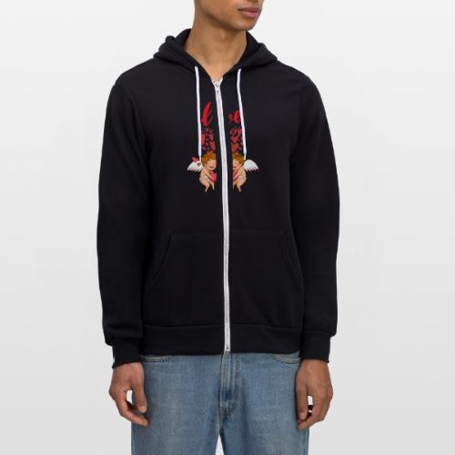 Cupid Love Designs, cupid love angel vibration. - Unisex Full Zip Hoodie