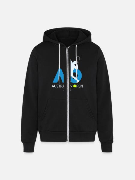 2023 Tennis Australian Open Fever - Unisex Full Zip Hoodie - black