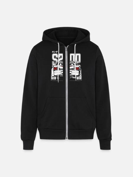 S2000 Ap2abcdabcdabcdwhite Print - Unisex Full Zip Hoodie - black