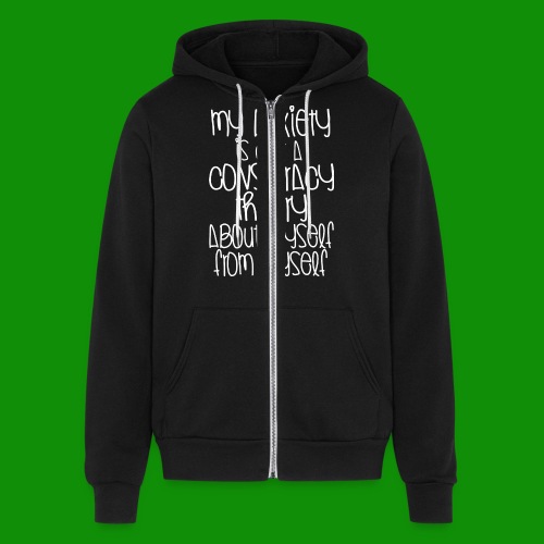 Anxiety Conspiracy Theory - Bella + Canvas Unisex Full Zip Hoodie