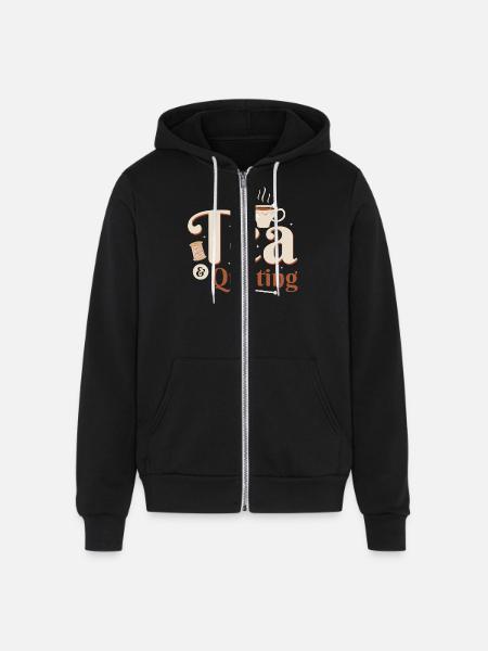 Tea & Quilting Quilter Sewing - Unisex Full Zip Hoodie - black