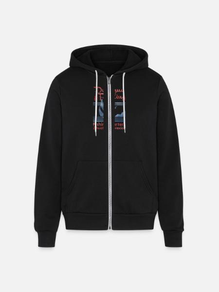 Dufresne and Redding Fishing Charters - Unisex Full Zip Hoodie - black